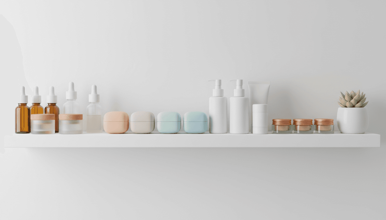 Curated beauty product display