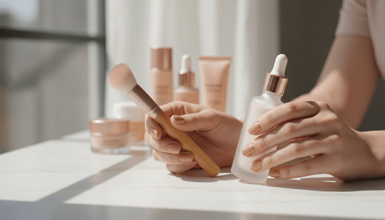 Beauty products consultation setup